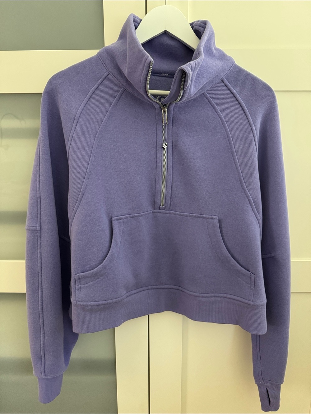 lululemon athletica Lavender Cropped Half-Zip Turtleneck Pullover